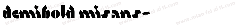 demibold misans字体转换